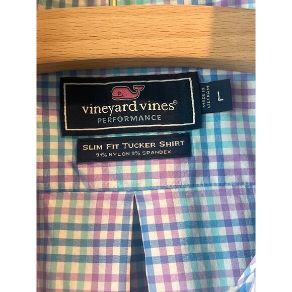 Vineyard Vines Mens Slim Fit Tucker Shirt Performance Nylon/Spandex Long Sleeve - Picture 4 of 10